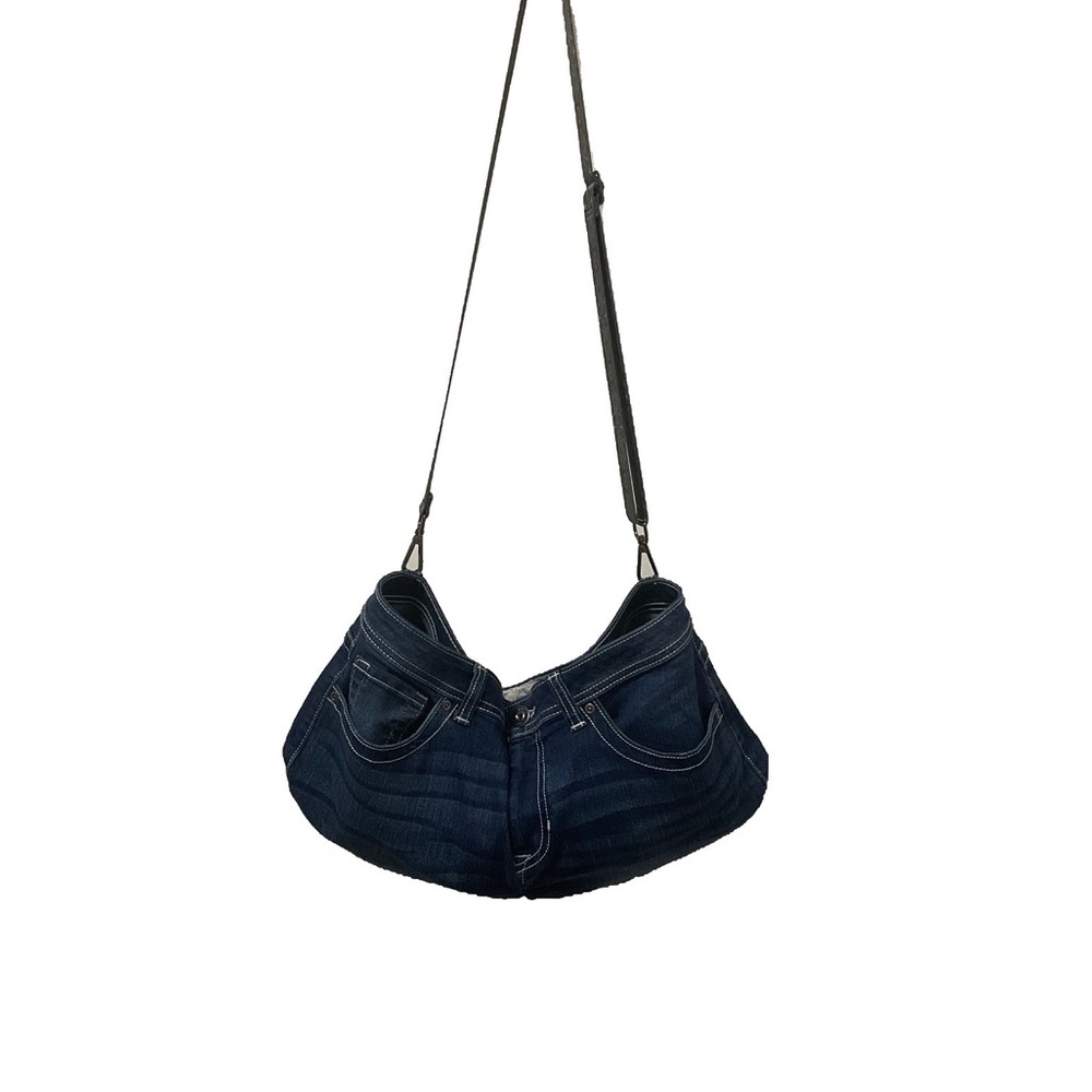 Stylish Boho & Blingy Removable Adjustable Strap “Made By Me”Crossbody Jean Bag! - Picture 13 of 16